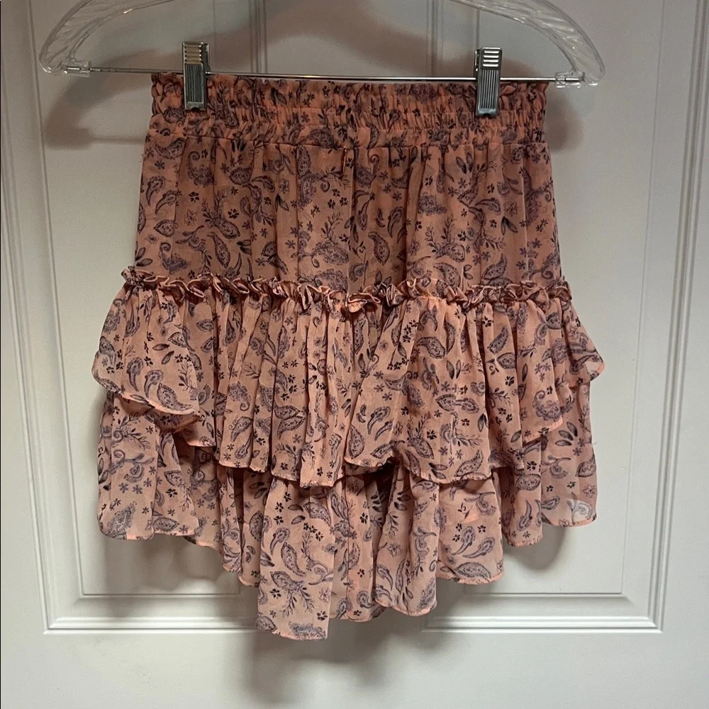 MISA‎ LOS ANGELES nahla skirt in rose paisley size XS pink purple